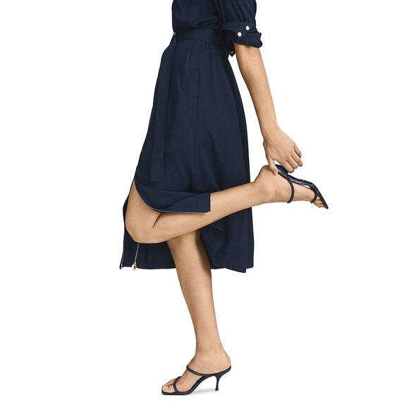 Reiss Alexis Double Zip Long Sleeve Dress - 8 Us / 12 Uk - Navy - Picture 6 of 8